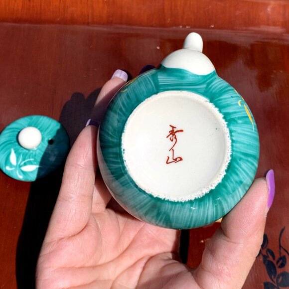 Vtg Japanese Kutani Ware Mini Sauce Saki Oil Tea Decanter - Picture 7 of 11